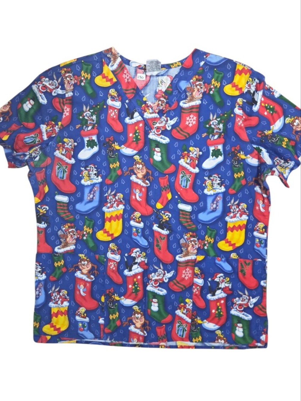 Looney Tunes X-mas Scrub Top